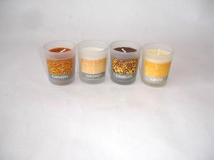 Quality scented frosted glass jar candle for sale