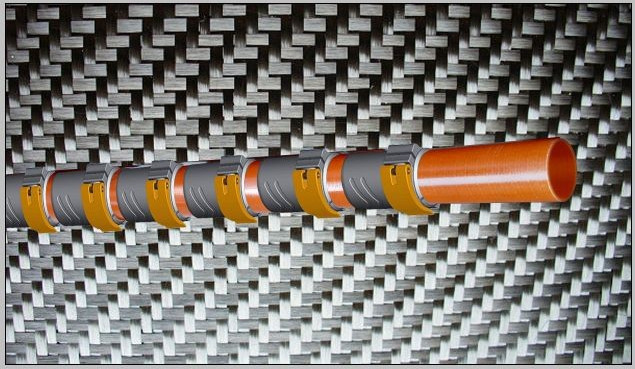 Quality 40ft fiberglass Telescoping Antenna Mast Tube for sale