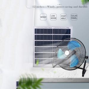 Quality DC Solar Cell Portable Rechargeable Desktop Fan 12H LED Lamp Solar for sale