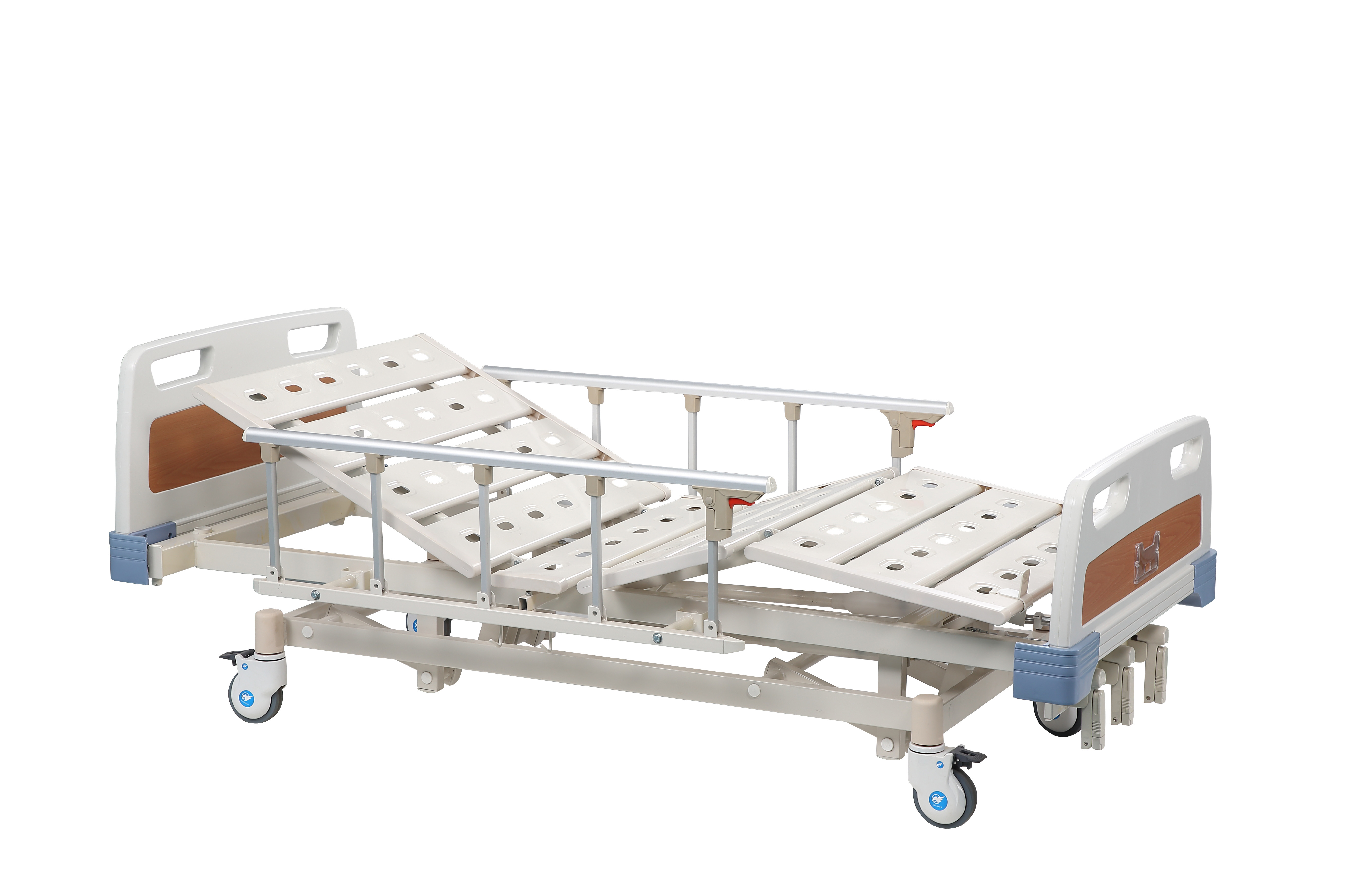 Quality Adjustable ABS Hospital Manual Bed , 3 Function Portable Hospital Bed For Patient  for sale
