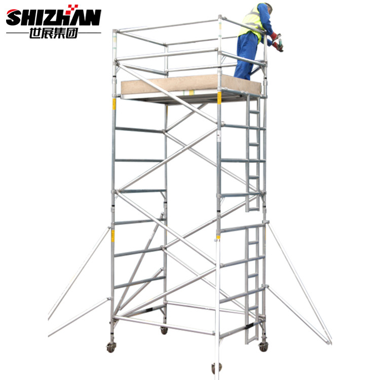 Quality H FRAME Construction Site Lightweight Aluminum Scaffolding With Clamps for sale