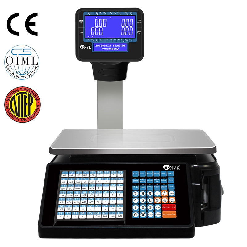 Quality Supermarket Barcode Label Printing Scale Barcode Scale POS Systems for sale