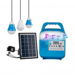 Quality 6000mah Portable Solar Camping Light FM Radio Outdoor Lighting System for sale