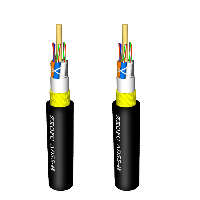 Quality Aerial 24 Core Multimode OM3-300 ADSS Fiber Optical Cable for sale