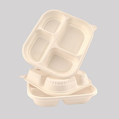 Quality 242*214*48mm 1.2L 4 Compartment Meal Tray Waterproof for sale