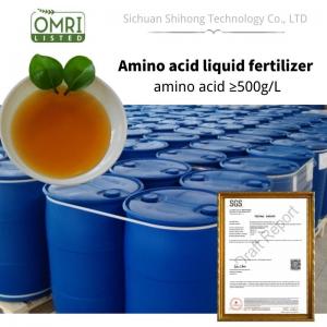 Quality Plant Source Amino Acid Organic Water Soluble Fertilizer Enzymatic Amino Acid 50% OMRI Certified for sale