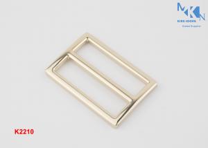 Quality Double Loop Metal Slide Buckle Light Gold Color 37mm Inner Size Zinc Alloy For Bag for sale
