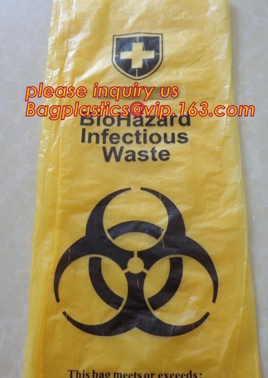 Quality trash bag for infecciosas, hospital use, biohazardous refuse bag, biodegradable compostable medical biohazard bags with for sale