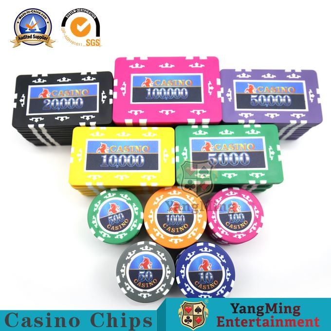 Buy cheap 760 Pcs Eight Crowns United States Stickers Anti-Counterfeiting Chip Set ABS Core Clay Chips Texas Hold 'Em Chips from wholesalers
