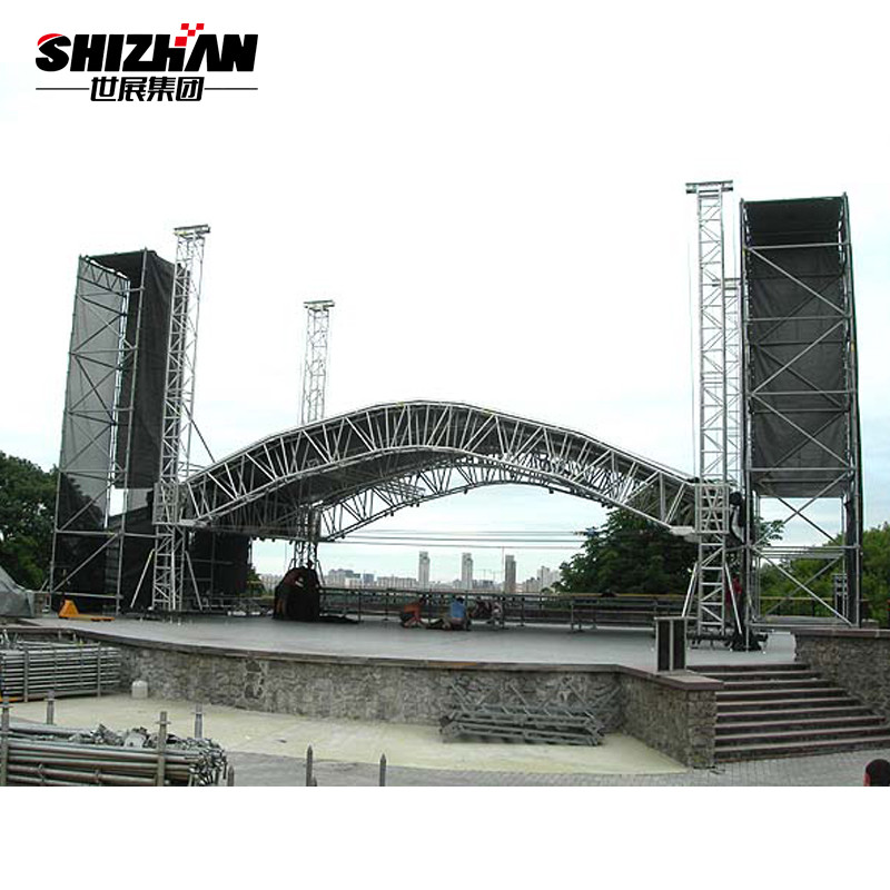 Quality Silver Black Semi Circle Roof Easy Install Stage Lighting Round Truss for sale