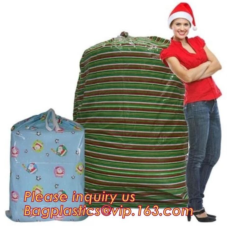 Buy cheap Gift Toy Drawstring Storage Packing Bag Giant Plastic Gift Poly Santa from wholesalers