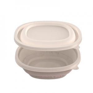 Quality 1200ML Biodegradable Takeaway Boxes 138*138*38mm Cornstarch Food Containers for sale