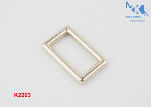 Quality OEM Or ODM Handbag Rings Hardware , Light Gold Rectangular Metal Rings for sale
