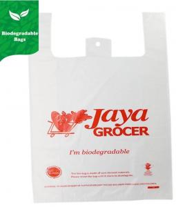 Quality Biodegradable Compostable PBAT Handle Bag,Compostable Handy Bag, Die Cut Handle, Soft, Handle Compostable Trash Bag for sale