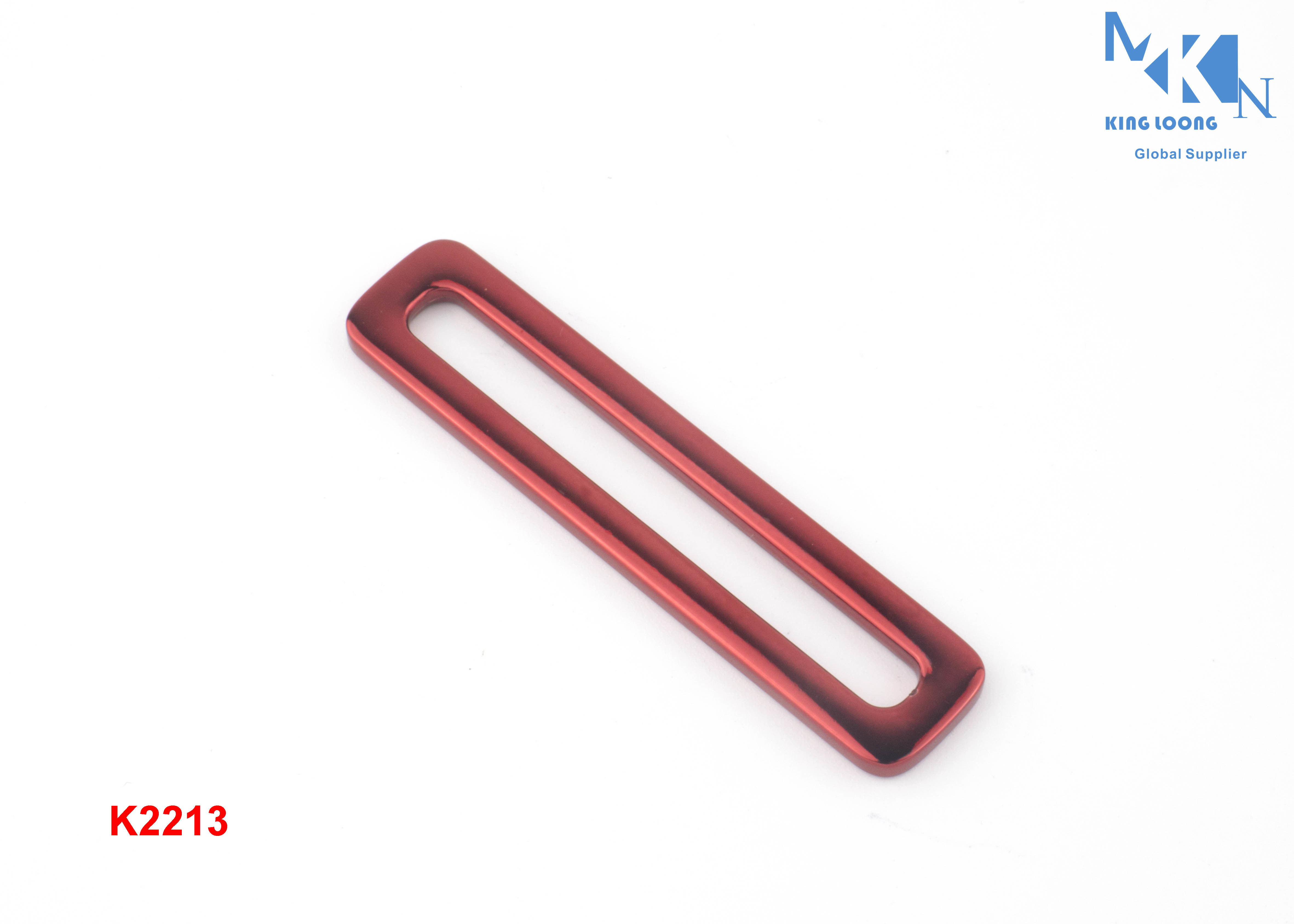 Quality Red Square Ring Buckle Custom Logo , Fashion Style Metal Rings Hardware For Bag Belt for sale