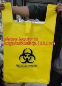 Quality disposable hospital medical waste garbage Biohazard bag, PE biohazard eco bag, biohazardous refuse bag, bagplastics, bag for sale