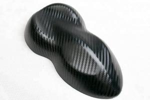 Quality Black 3D 140gsm Carbon Fiber Car Vinyl Wrap High Gloss Effect for sale