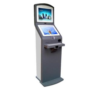 Quality Fingerprint Touch Screen Information Kiosk , 200W Kiosk Computer Terminal for sale