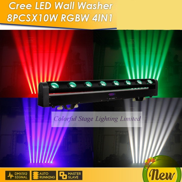 Quality High quality 8x10W RGBW 4 IN 1 Quad color Cree Moving LED Bar Beam for sale