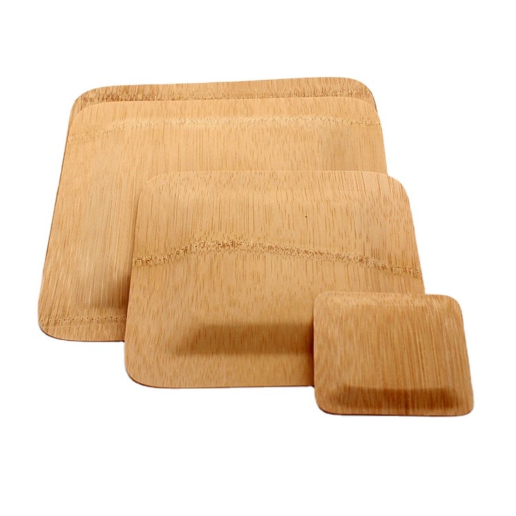 Quality TUV 6'' To 10'' Disposable Craft Palm Leaf Bamboo Plates for sale