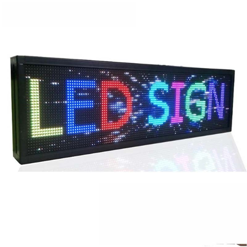Quality 32*384cm Outdoor LED Window Display Signs Boards RGB Full Color for sale