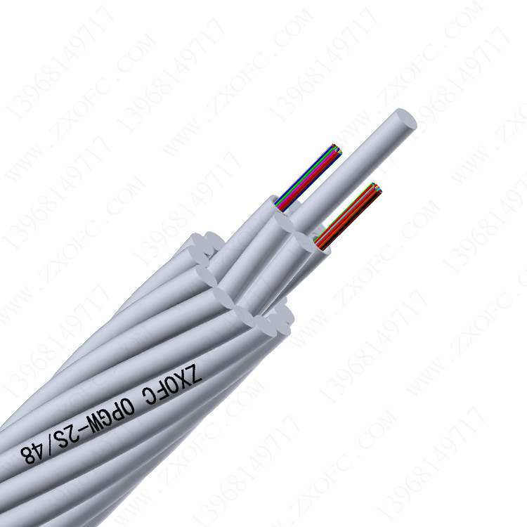 Quality Typical 24 48 Core OPGW Fiber Cable Central AL - Covered Stainless Steel Tube for sale