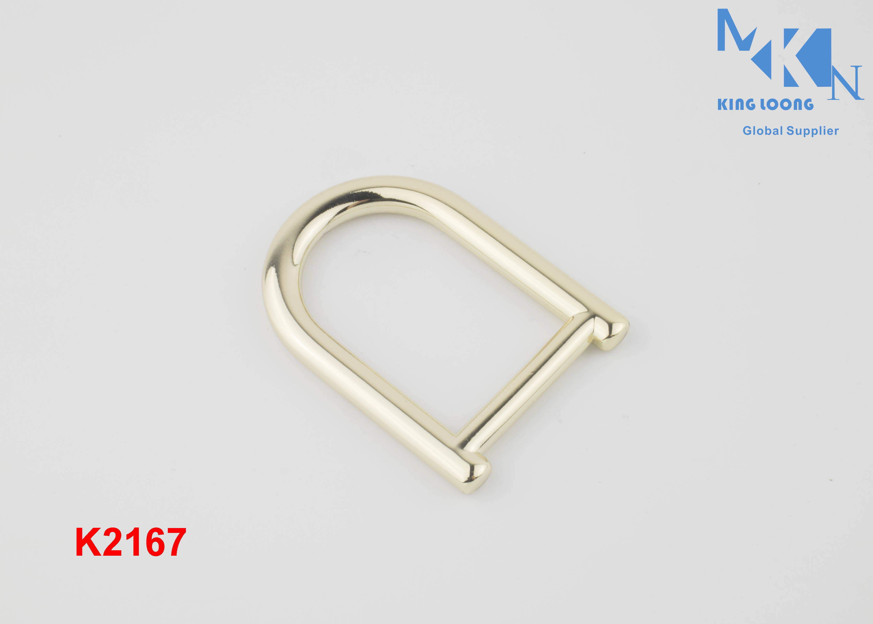 Quality Light Gold Retangle D Ring Buckle Polished Hanging Plating For Skinny Belt for sale