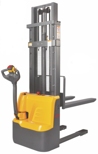 Warehouse Electric Pallet Jack Stacker , 1 Ton Pallet Stacker Forklift 3M Lift Height