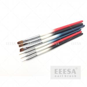 Quality UV Gel Polish Nail Painting Brushes Set 6 Pcs Comfortable To Hold for sale