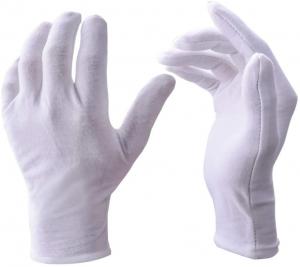 Quality 30% Polyester 70% White Cotton White Parade Gloves OEM for sale