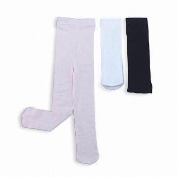 Quality Children's Plain Tights, Made of 73% Cotton, 23% Polyester and 4% Spandex for sale