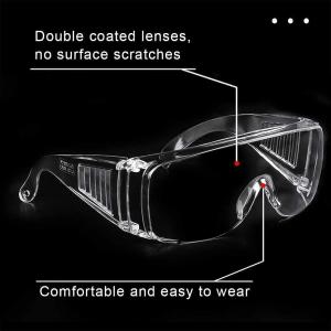Quality Chemical Resistant PPE Protective Eyewear Safety Glasses Droplet Infection 400nm for sale