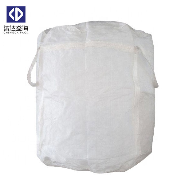 Breathable Jumbo Bulk Bags 1000KG Loading Weight White Color With Cross Corner