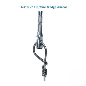 Quality Wedge Anchor Pre Tied Ceiling Wire  Hanger 1/4" X 2" 25g/M2 Zinc Coated for sale