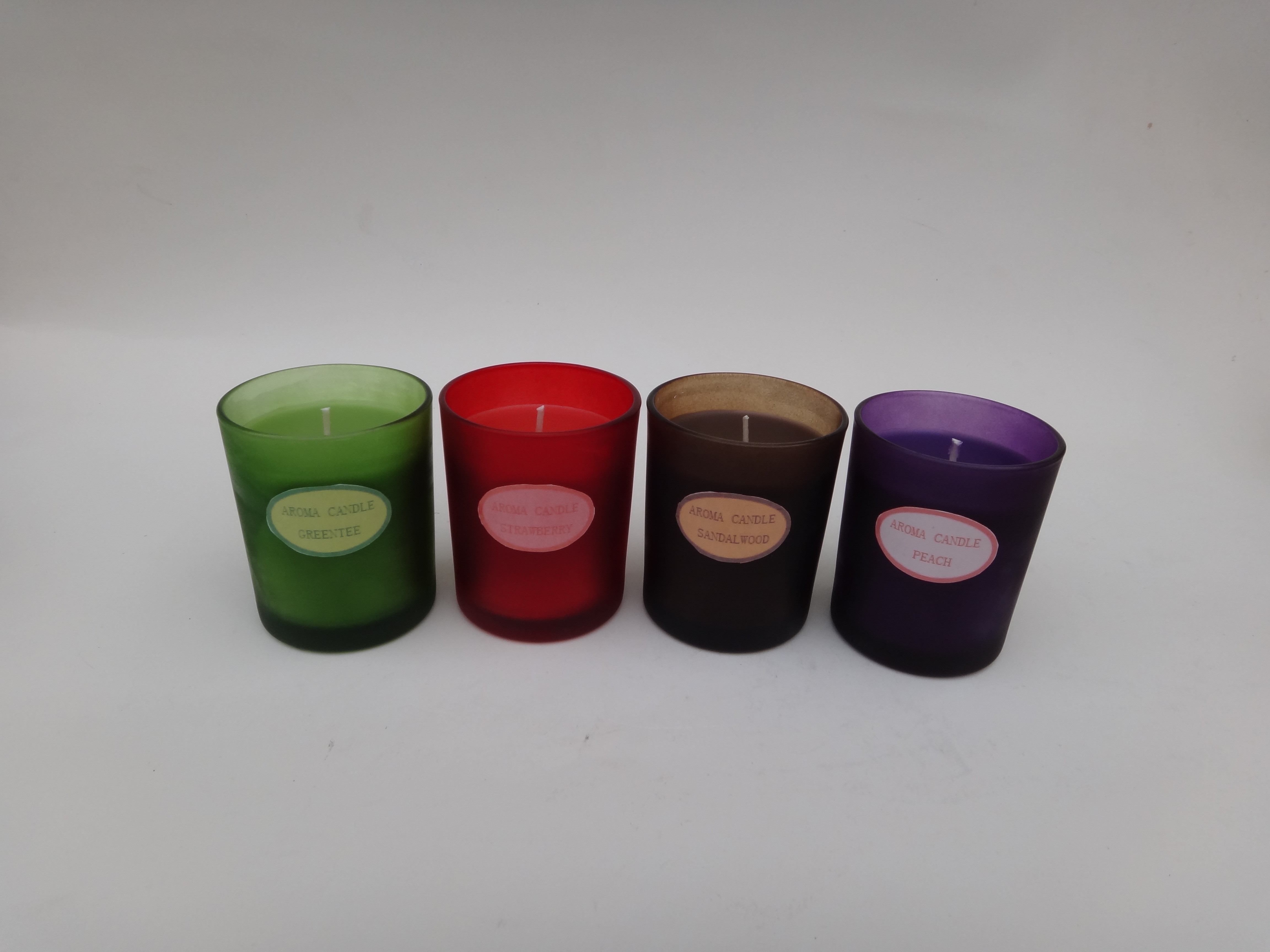 Quality Frosted colored glass candle for sale