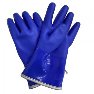 Quality Acrylic Fleece Insulated Chemical Pvc Coated Work Gloves Anti Acid Alkali for sale