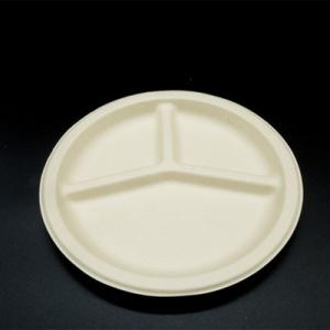 Quality 25.5*2cm Biodegradable Disposable Tableware Sugarcane Bagasse Plates for sale