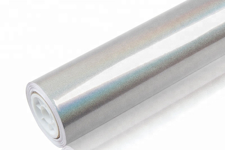 Quality Polymeric Calendered Diamond Silver Glitter Car Wrap Film self adhesive for sale