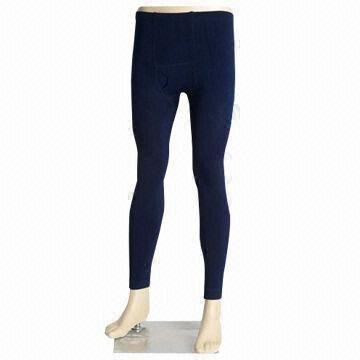 Quality Men's Tights with Fleece inside, Made of 95% Polyester and 5% Spandex for sale