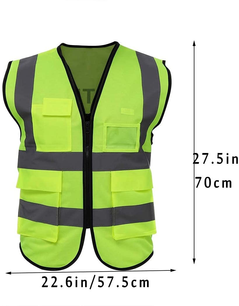 Quality Polyester Hi Vis Waterproof Jacket Reflective Safety Vest EN20471 ANSI 107 for sale