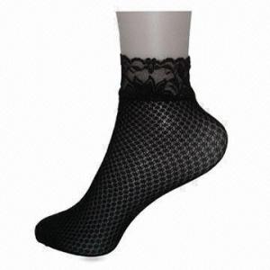 Quality Women's Fishnet Lace Socks, Made of 90% Polyester and 10% Spandex for sale