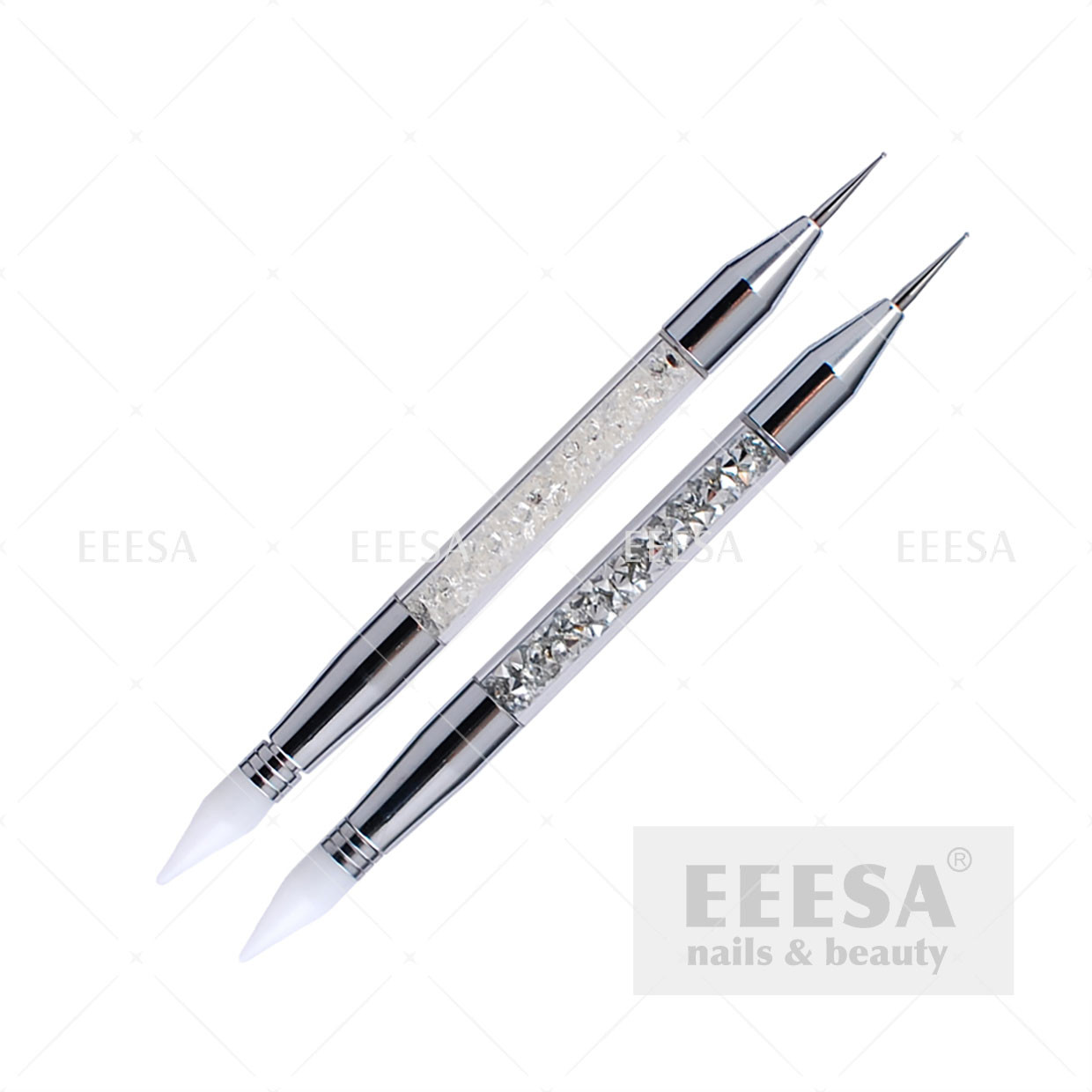 Quality Dual Ended DIY Nail Dotting Tools Clear Rhinestone Studs Picking for sale
