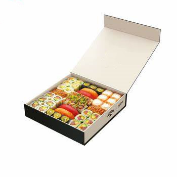 Quality ISO9001 Lamination Varnish Sushi Takeaway Boxes for sale