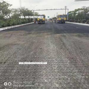 Quality Galvanized reinforced hexagonal mesh asphalt pavement subgrade for sale