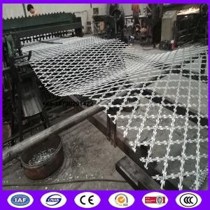 Quality High security welded razor wire mesh with blade type BTO-22 for fence barrier in Prison made in China for sale