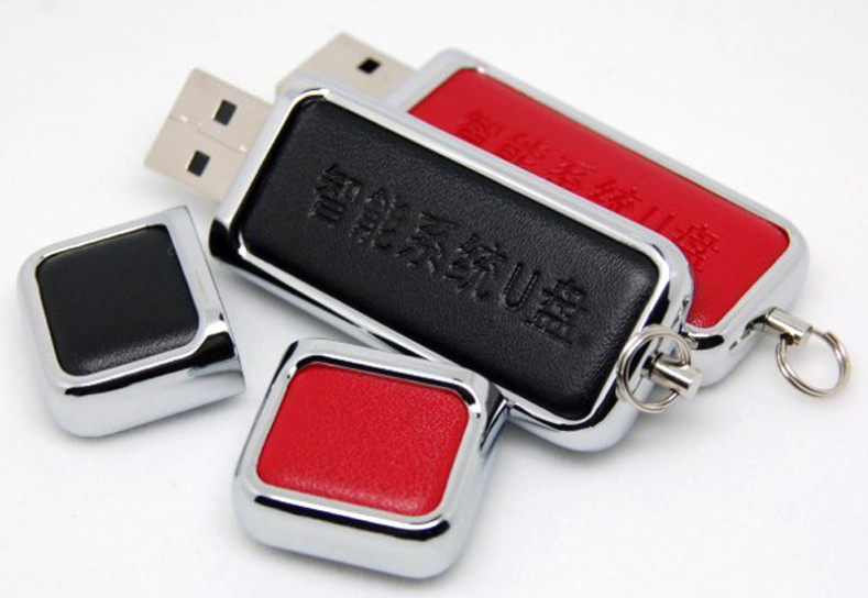 Quality Promotional Huge School Leather USB Flash Drive 32G  64G 128GB  , Leather Memory Stick for sale