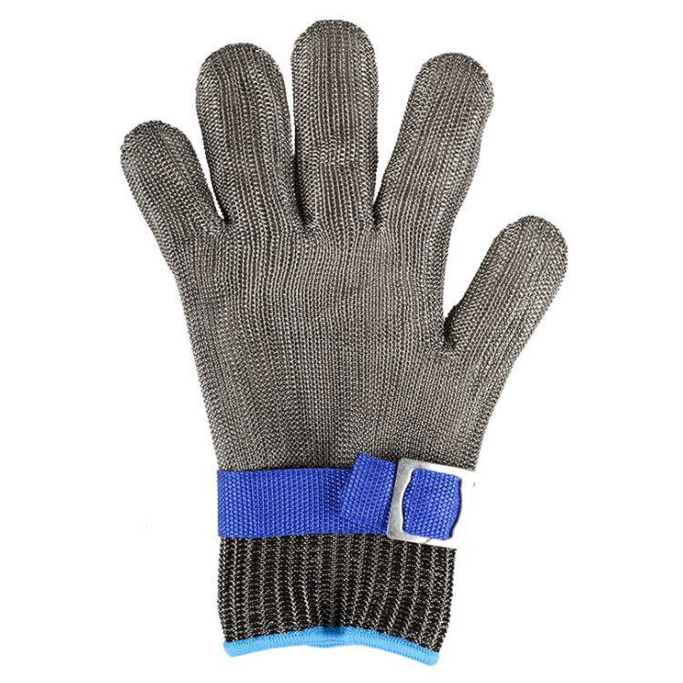 Quality 25CM 5 Finger Safety Metal Mesh Gloves Cut Protection for sale