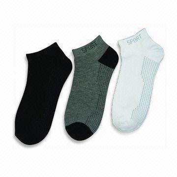 Quality 40 to 46cm Ankle Socks, Made of Poly and Span, Suitable for Men for sale