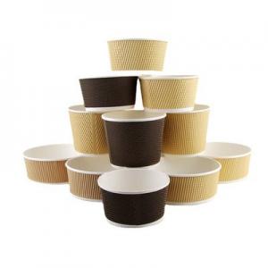 Quality SGS Sundae Bowls Disposable Ice Cream Cups Glossy Lamination for sale