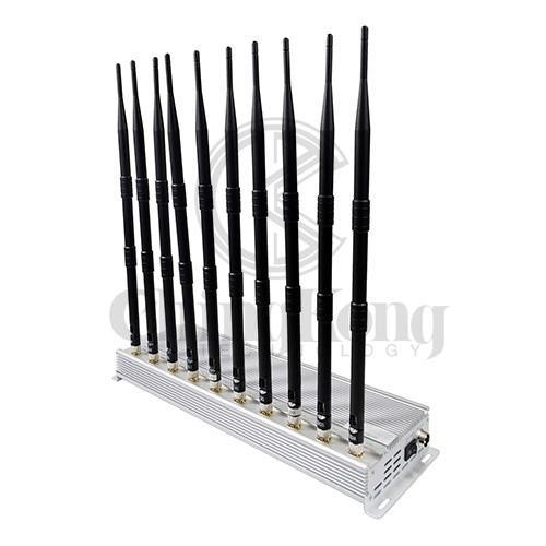 Quality 10 Antenna Mobile Phone Jamming Device Cell Phone Signal Interrupter 420*135*50 Mm for sale